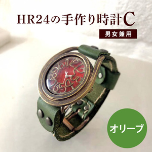 HR24の手作り時計 C(男女兼用)オリブ ファッション小物 雑貨 日用品