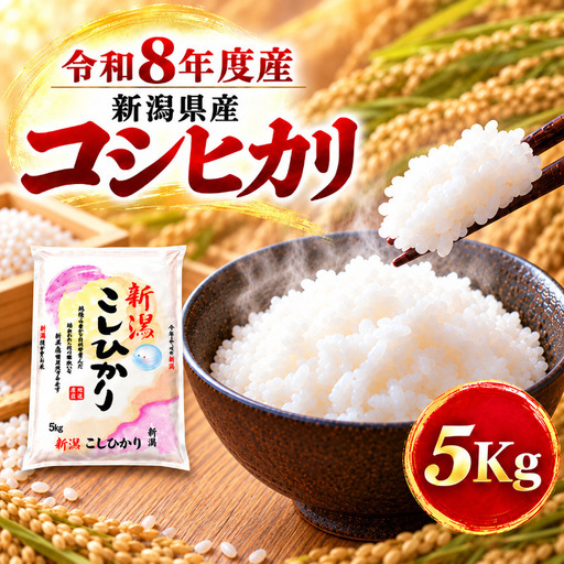米 新米 令和8年産 コシヒカリ 5kg 10月発送