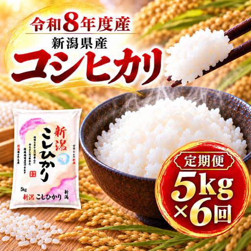【定期便6ヶ月】令和8年産 米 新米 コシヒカリ 5kg 10月発送