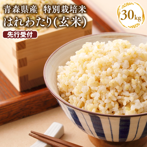 令和8年産 特別栽培米はれわたり 玄米30kg 