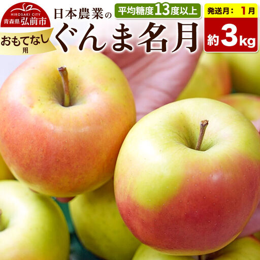 【27年1月発送】りんご ぐんま名月【おもてなし用】約3kg 平均糖度13度以上 青森県 弘前市 果物 フルーツ 林檎 リンゴ くだもの