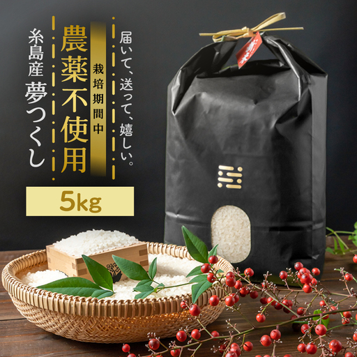農薬を使わずに育てた 山つき 5kg 夢つくし BGBX013 夢つくし