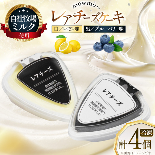 レアチーズケーキ mowmo 2種 4個 セット レモン ブルーベリー