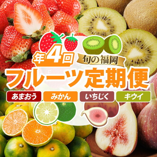 ＜定期便・年4回＞旬の福岡 フルーツ定期便(あまおう1kg/とよみつひめ1.2kg/早味かん3kg/甘うぃ3.6kg) いちご 苺 あまおう いちじく イチジク 無花果 みかん ミカン 蜜柑 キウイ あまうい 甘うい フルーツ 果物 定期便 頒布会【農産物直売所ほたるの里】as52-033