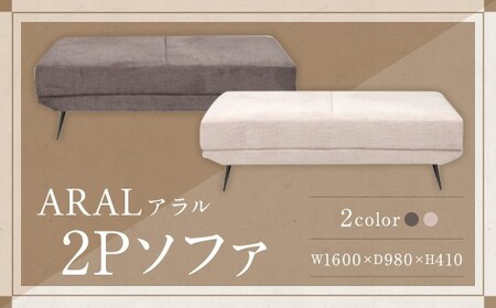 【DGY （ ダークグレー ）】 アラル 2P ソファ インテリア 家具 九州 福岡県 筑後市