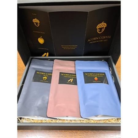 【ノンカフェイン】Acorn Coffee プレミアムギフトセット 3種飲み比べ(黒箱ギフト仕様)【1715362】