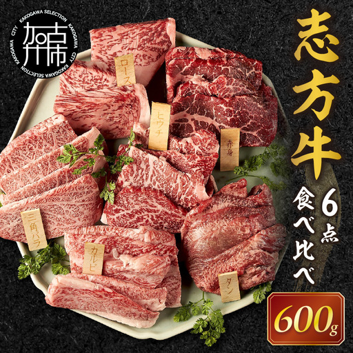 志方牛6点食べ比べ[ 牛肉 牛 志方牛 黒毛和牛 肉 赤身 食べ比べ 焼肉 ][2502A00101]