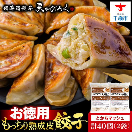 北海道餃子天のびろく お徳用 とかちマッシュ20粒入 2袋
