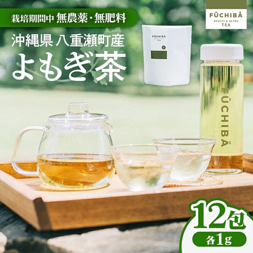 【ポストイン配送】 沖縄県八重瀬町産 よもぎ茶 12包 「FUCHIBA（フーチバー）」 ノンカフェイン 手摘み 栽培期間中無農薬 無肥料 / 布都天堂
