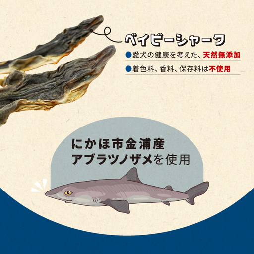 犬のおやつ 海の天然 ベイビーシャーク サメ 犬のおやつ【70g×3パック】