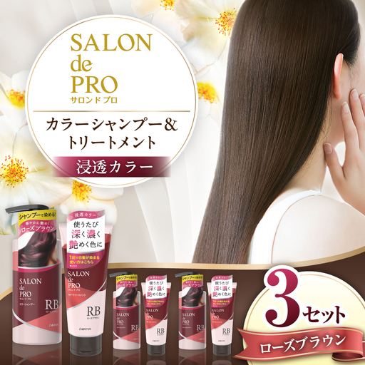 ダリヤ サロンドプロ カラーシャンプー・トリートメント 各3個セット【ローズブラウン】 / 稲沢市 / 日興商事株式会社[BMBK005-04]