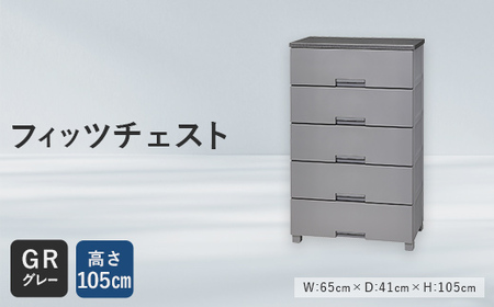 Fits 暮らしに寄り添う フィッツチェスト 6505 グレー F25R-054
