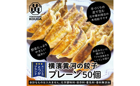 【 ぎょうざの横濱黄河 】野菜たっぷり！冷凍生餃子 プレーン50個 AQI0001