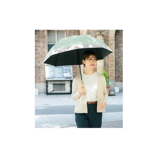 ロサブラン【日傘】ミドル コンビ【55cm】【ミント×アイボリー】 