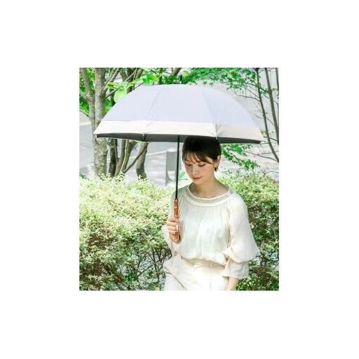ロサブラン【日傘】ミドル コンビ【55cm】【アイリス×アイボリー】 
