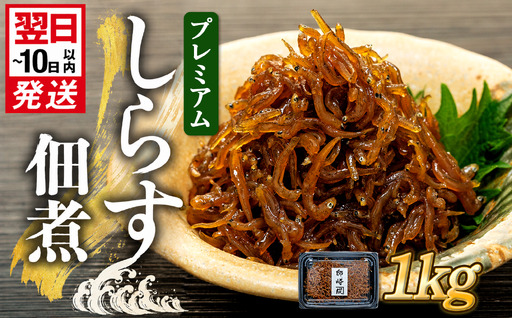 プレミアム 釜揚げ しらす 佃煮1kg(100g×10p) 小分け 減塩 無添加 無着色 冷凍 愛知県 南知多町 ご飯 ごはん 丼 料理 国産 カネ成 シラス 人気 おすすめ シラス しらす しらすごはん shirasu sirasu SIRASU 人気シラス