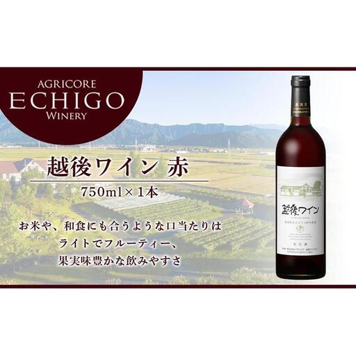 お米や和食にも合う！「越後ワイン(赤)」 1本 750ml  |ワイン