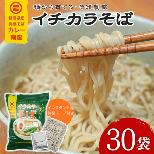 蕎麦 インスタント イチカラそば カレー南蛮 30袋 | 新潟県 小千谷市 蕎麦