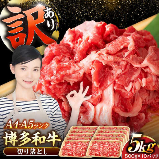 【訳あり】【A4〜A5】博多和牛 切り落とし 5kg（500g×10個）[VDZ156]