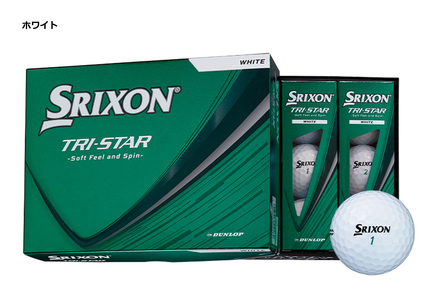 スリクソン TRI-STAR ゴルフボール ホワイト 2ダース24球 〈丹波市製造〉 ゴルフ
