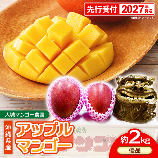 【先行受付】【2027年発送】大城マンゴー農園 マンゴー 優品 約2kg - 先行予約 アップルマンゴー 沖縄 産地直送 南国フルーツ 旬の味覚 贈り物 ギフト オススメ 沖縄県 八重瀬町