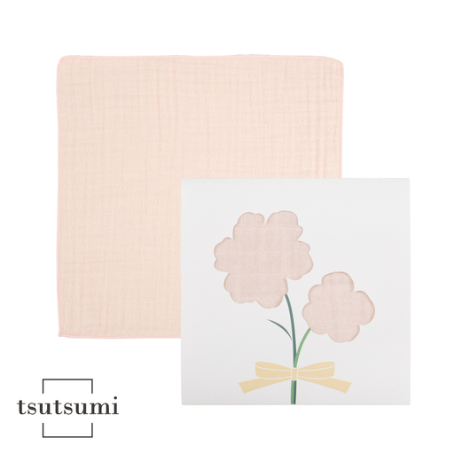 tsutsumiハンカチ単品ハンカチギフト（ピンク）