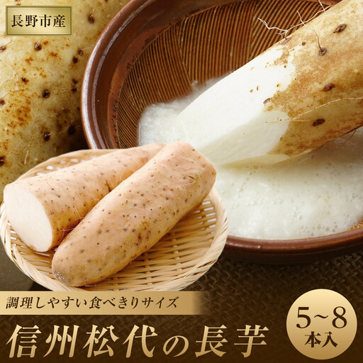 信州の長芋[調理しやすい食べきりサイズ]5〜8本入り | 長芋