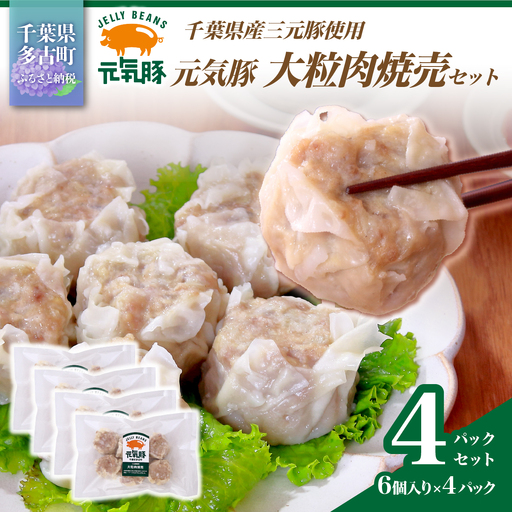 元気豚 大粒肉焼売 4パックセット_焼売 シューマイ 大粒_[配送不可地域:離島・沖縄県]T