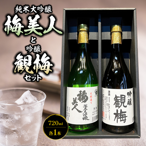 純米大吟醸梅美人720mlと吟醸観梅720mlのセット[D03-8][1043422]