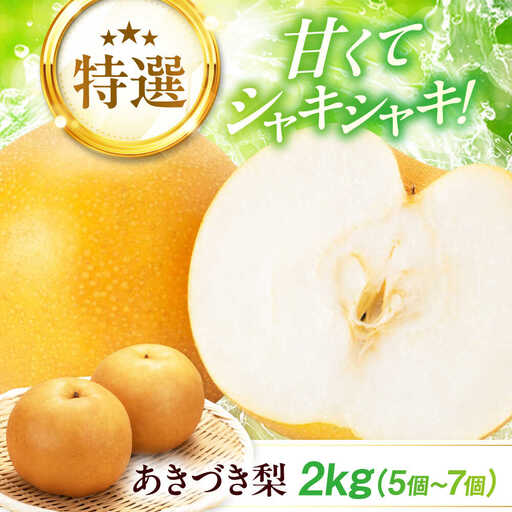 梨[2025年9月中旬から順次発送]特選 あきづき 梨 2kg(5個から7個入り)[AGBD008]
