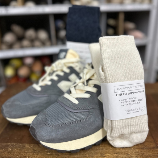 ソックス FREE FIT 快適ウールソックス アイボリー サイズ 22～27cm
