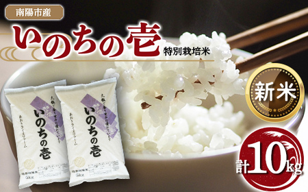 【令和8年産 新米 先行予約】 【金賞受賞農家】 特別栽培米 いのちの壱 計10kg (5kg×2袋) 《令和8年10月中旬～発送》 『あおきライスファーム』 [2403-R8A]
