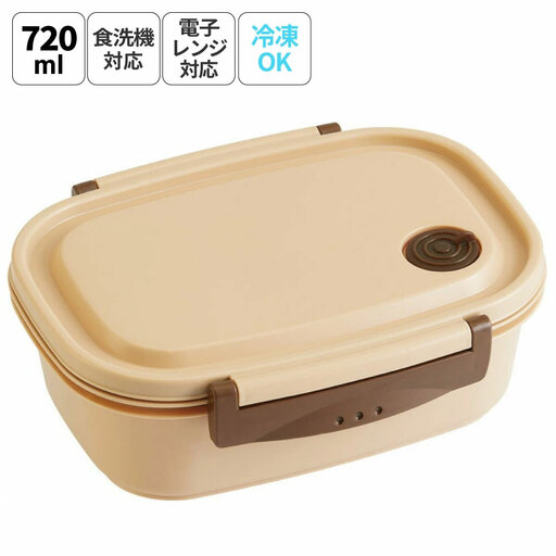 ラク軽弁当箱(Ｌ) 1段 容量 720ml XPM5 ベージュ　skt142 496325