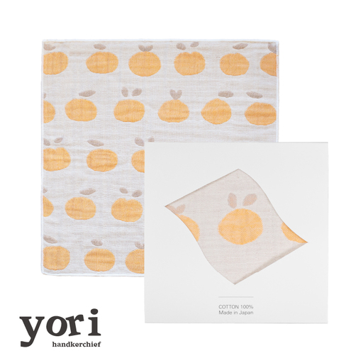 yoriハンカチ単品ハンカチギフト（みかん）