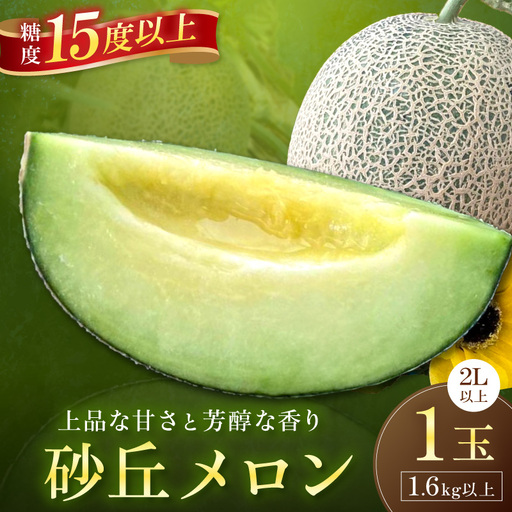 [先行予約]京丹後・俵野産 砂丘メロン 2L以上 1玉(2027年7月下旬〜発送)