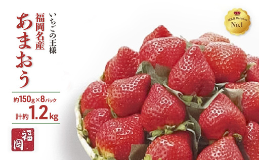 いちごの王様　福岡名産あまおう 約150g×8パック　計約1.2kg いちご あまおう