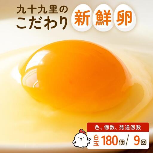 【定期便9回】九十九里ファームこだわりたまご贈答用 180個 ～あおい海・みどりの里～《白玉》 たまご 卵 玉子 タマゴ 白玉 卵かけご飯 新鮮 旨み 甘み 贈答用 贈答 ギフト 贈り物 千葉県 匝瑳市