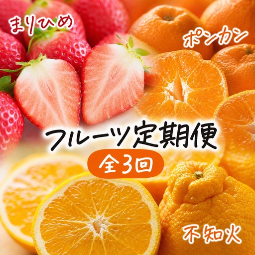 【発送月固定定期便】紀州和歌山産旬のフルーツセット(いちご4P・ポンカン・紀州デコ約5kg)全3回 【tkb450】