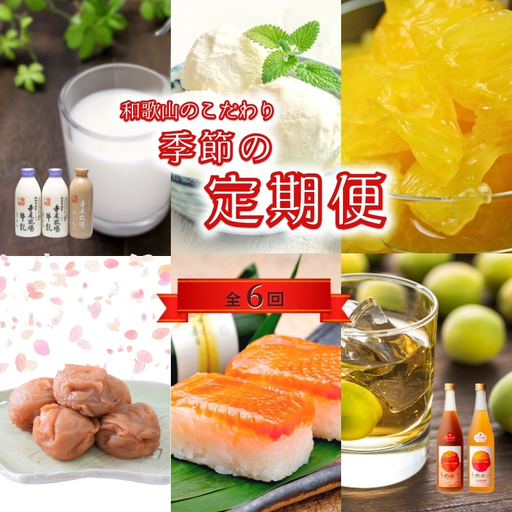 【定期便】【偶数月発送】【全6回お届け】 和歌山のこだわり　季節の定期便 【tkb423】