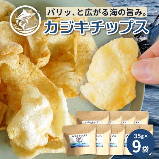 与那国島産 カジキ100%使用 カジキチップス ＜35g×9袋＞ NE-3 │ 沖縄県 与那国町 与那国島 おやつ スナック カジキ 揚げ菓子 セット 贈答 ギフト
