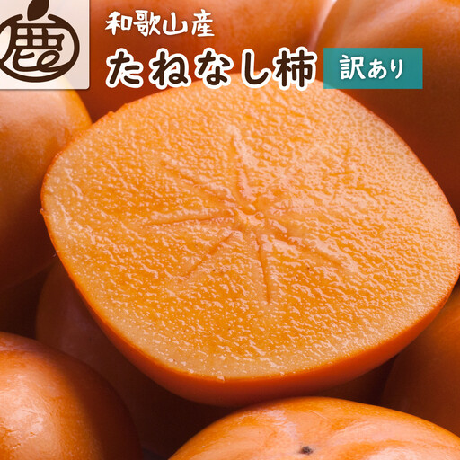 [先行予約]家庭用 たねなし柿 約10kg[訳あり][刀根早生・平核無柿(ひらたねなしかき)][カキ・種無柿・種無し柿・種なし柿・無核柿]