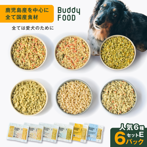 Buddy FOOD 人気6種 セットE K390-001_21 国産 魚 肉 ペットフード