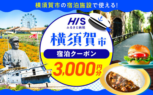 HISふるさと納税クーポン3,000円分 横須賀市／【株式会社エイチ・アイ・エス】[AKIU001]