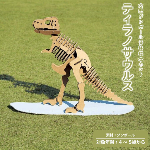 【Qumu】大型ダンボール骨格標本キット　ティラノサウルス