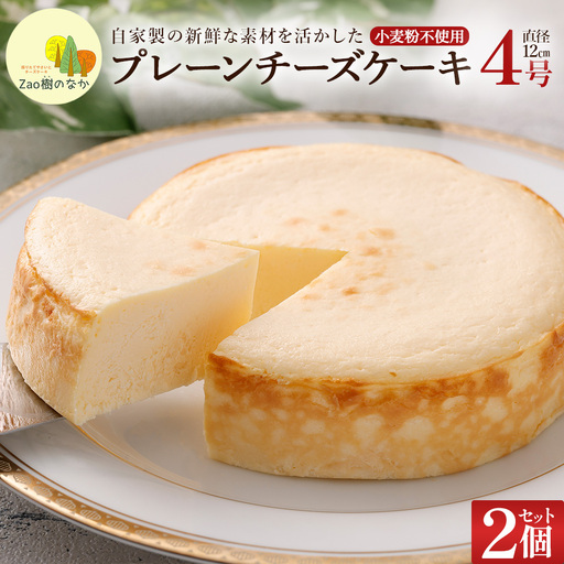 [選べる組合せ]蔵王のチーズケーキ専門店 選べるチーズケーキ[プレーンチーズケーキ2個] [04301-1033-2]