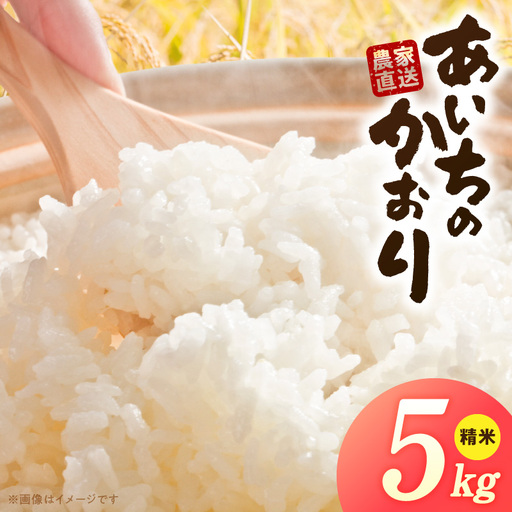 R7年産　「あいちのかおり」（5kg）＜農家直送＞ 5kg 米 精米 白米 ご飯 国産 産地直送 ふくよかな甘み ほどよい粘り お取り寄せ 愛知県 小牧市 送料無料 [208K13]