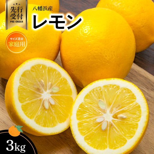 【先行受付】八幡浜産・レモン3kg (サイズ混合)[家庭用]【C56-56】【1523721】 YWTAS046