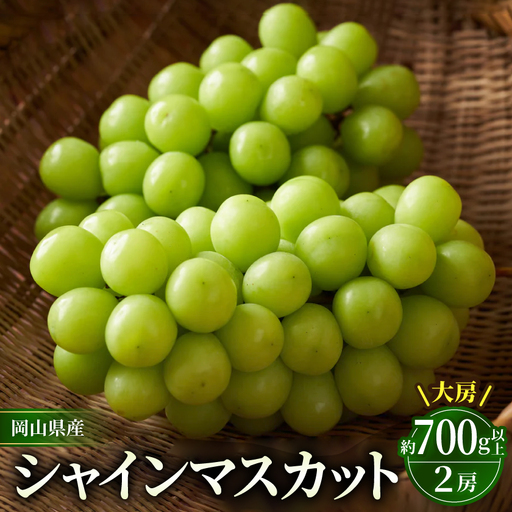 シャインマスカット　大房　約700g×2房【配送不可地域：離島】【1726292】