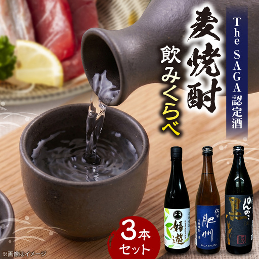 麦焼酎 3本セット（嬉遊 720ml・麦焼酎 肥州 720ml・のんのこ 黒 900ml）/ 江口酒店[UBS013]