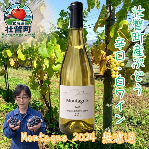 昭和新山ワイン Montagne 2024 無濾過(モンターニュ) 白ワイン 辛口 750ml 1本